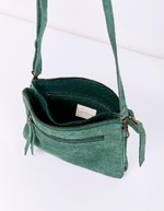Sac bandouli&egrave;re en cuir avec double pochette imprim&eacute; La Fianc&eacute;e