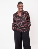 Chemise droite satinée imprimé La Fiancée