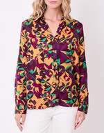 Chemise droite satinée imprimé La Fiancée