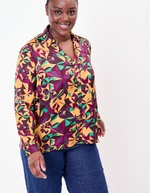 Chemise droite satinée imprimé La Fiancée