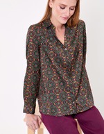 Chemise droite satinée imprimé La Fiancée