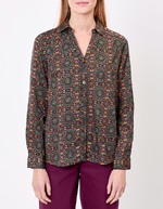 Chemise droite satinée imprimé La Fiancée