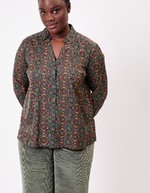 Chemise droite satinée imprimé La Fiancée