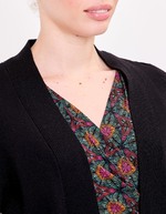 Gilet court maille uni femme imprimé La Fiancée