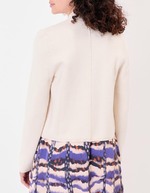 Gilet court maille uni femme imprimé La Fiancée
