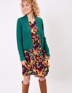 Gilet court maille uni femme imprimé La Fiancée