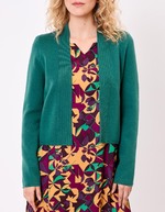 Gilet court maille uni femme imprimé La Fiancée