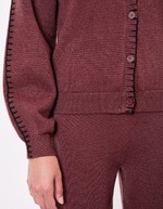 Gilet maille col chemise imprimé La Fiancée