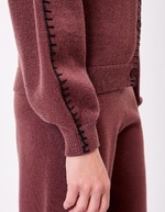 Gilet maille col chemise imprimé La Fiancée