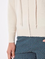 Gilet zippé maille à capuche imprimé La Fiancée