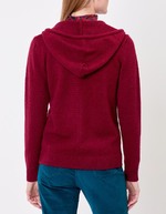 Gilet zippé maille à capuche imprimé La Fiancée