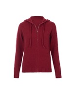 Gilet zippé maille à capuche imprimé La Fiancée