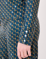 Gilet maille fine boutonnée imprimé La Fiancée