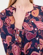 Gilet maille fine boutonnée imprimé La Fiancée