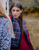 Gilet sherpa sans manche réversible imprimé La Fiancée