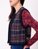 Gilet sherpa sans manche réversible imprimé La Fiancée