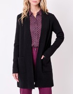 Gilet uni long en maille imprimé La Fiancée