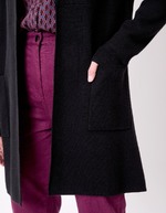 Gilet uni long en maille imprimé La Fiancée