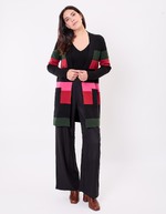 Gilet imprimé long en maille imprimé La Fiancée