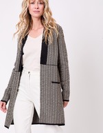 Gilet imprimé long en maille imprimé La Fiancée