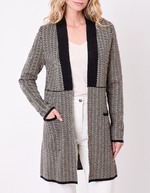 Gilet imprimé long en maille imprimé La Fiancée
