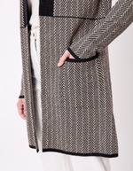 Gilet imprimé long en maille imprimé La Fiancée