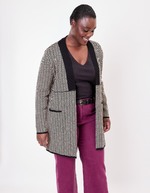 Gilet imprimé long en maille imprimé La Fiancée