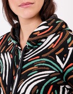Sweat zippé maille jacquard imprimé La Fiancée