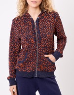 Sweat zippé maille jacquard imprimé La Fiancée