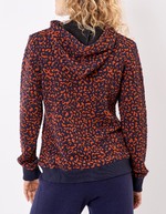 Sweat zippé maille jacquard imprimé La Fiancée