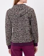 Sweat zippé maille jacquard imprimé La Fiancée