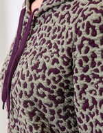 Sweat zippé maille jacquard imprimé La Fiancée