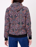 Sweat zippé maille jacquard imprimé La Fiancée