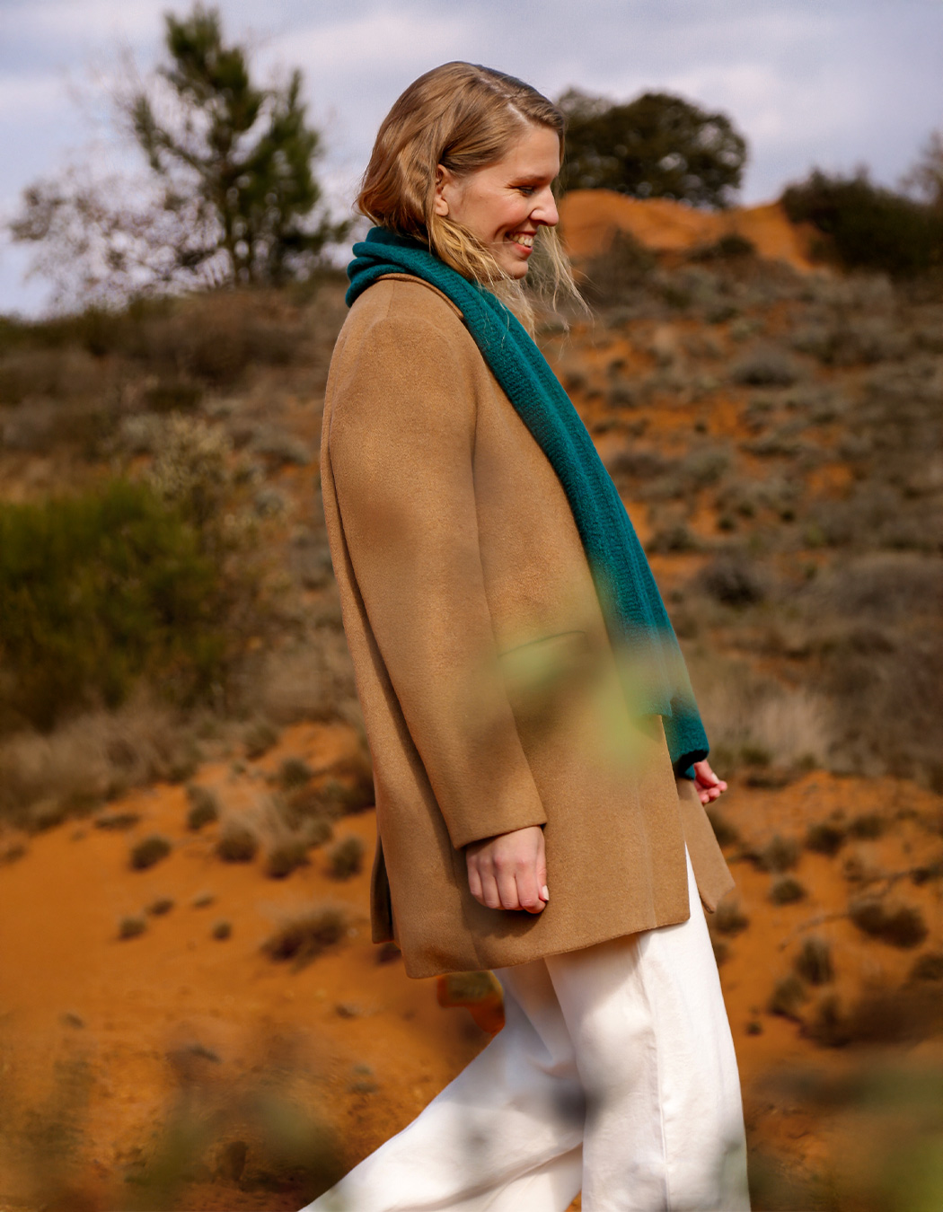 Manteau droit lainage imprimé La Fiancée