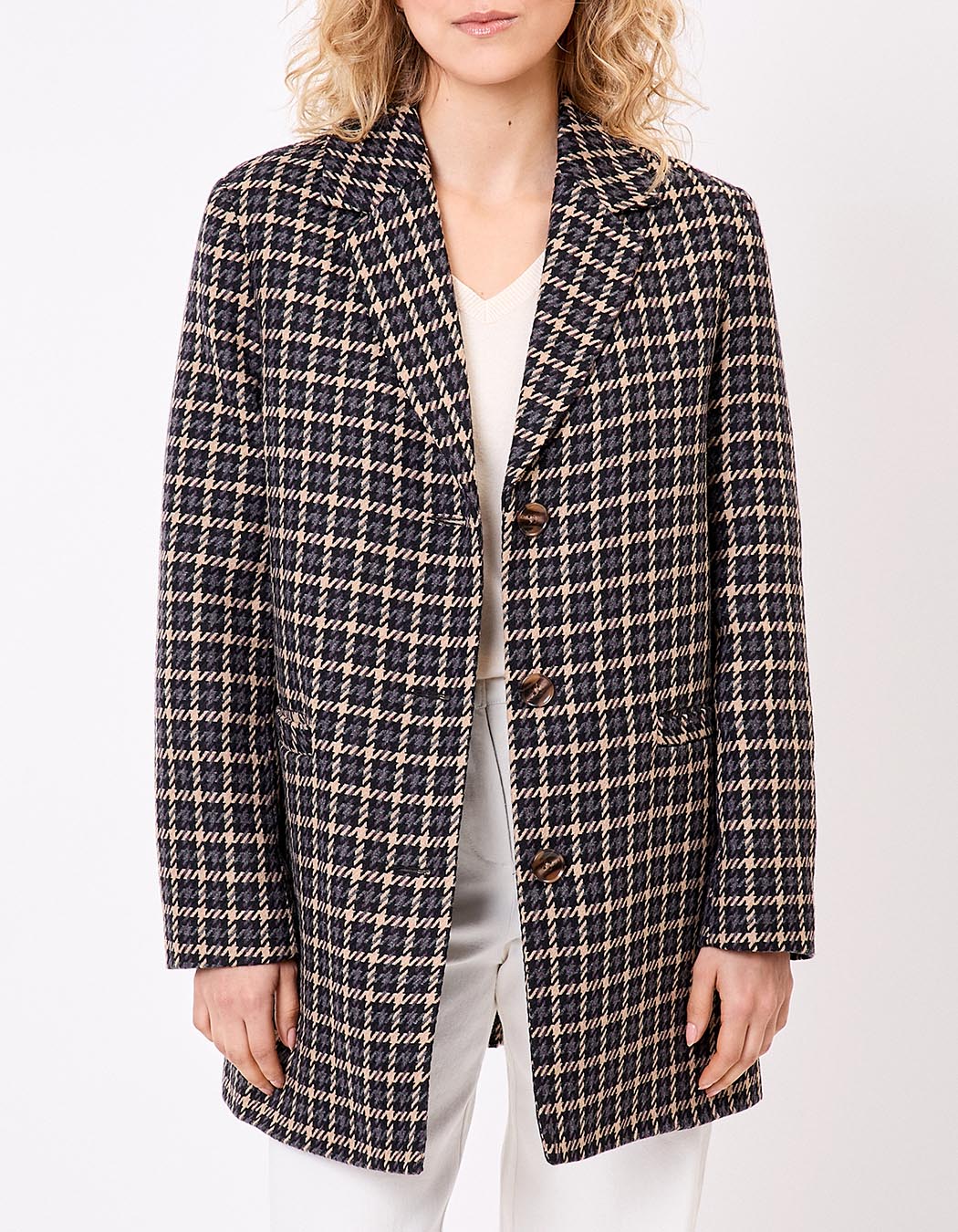 Manteau droit lainage imprimé La Fiancée