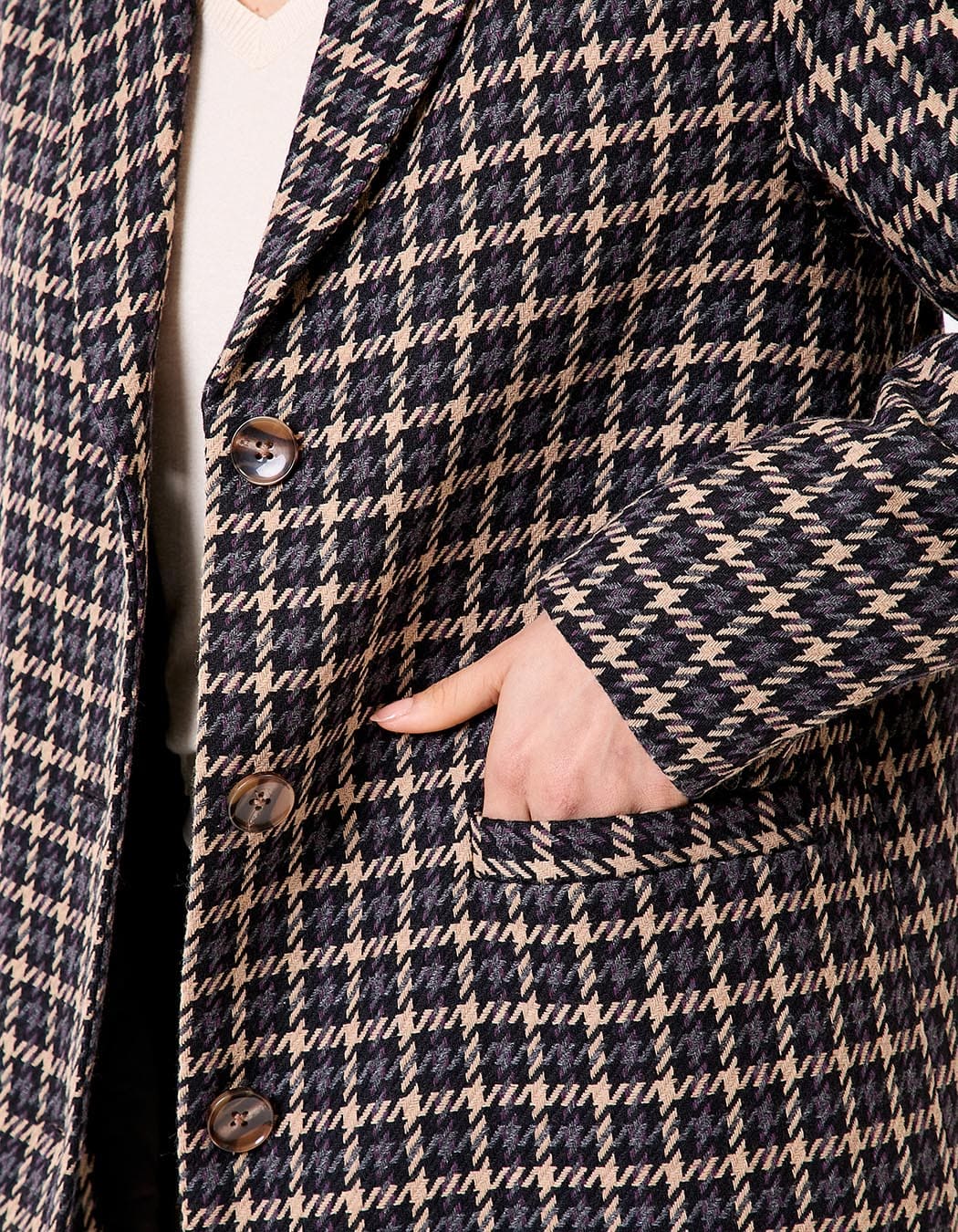 Manteau droit lainage imprimé La Fiancée