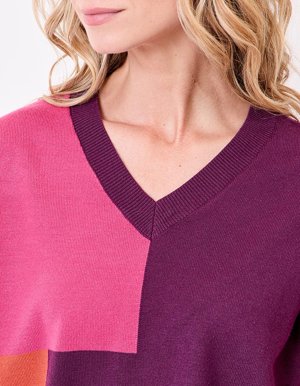 Pull tricot patchwork imprimé La Fiancée