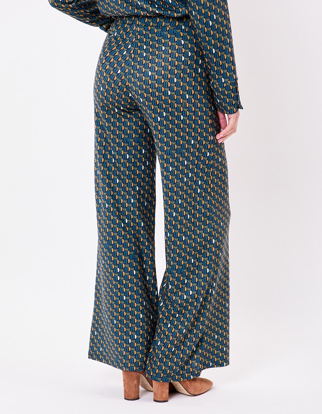 Pantalon large maille souple imprimé La Fiancée