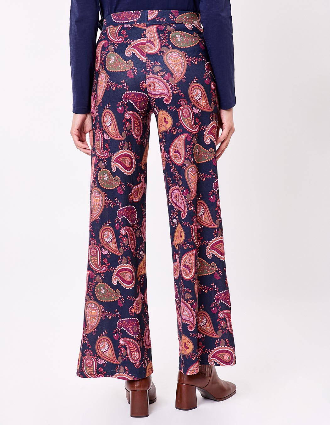 Pantalon large maille souple imprimé La Fiancée