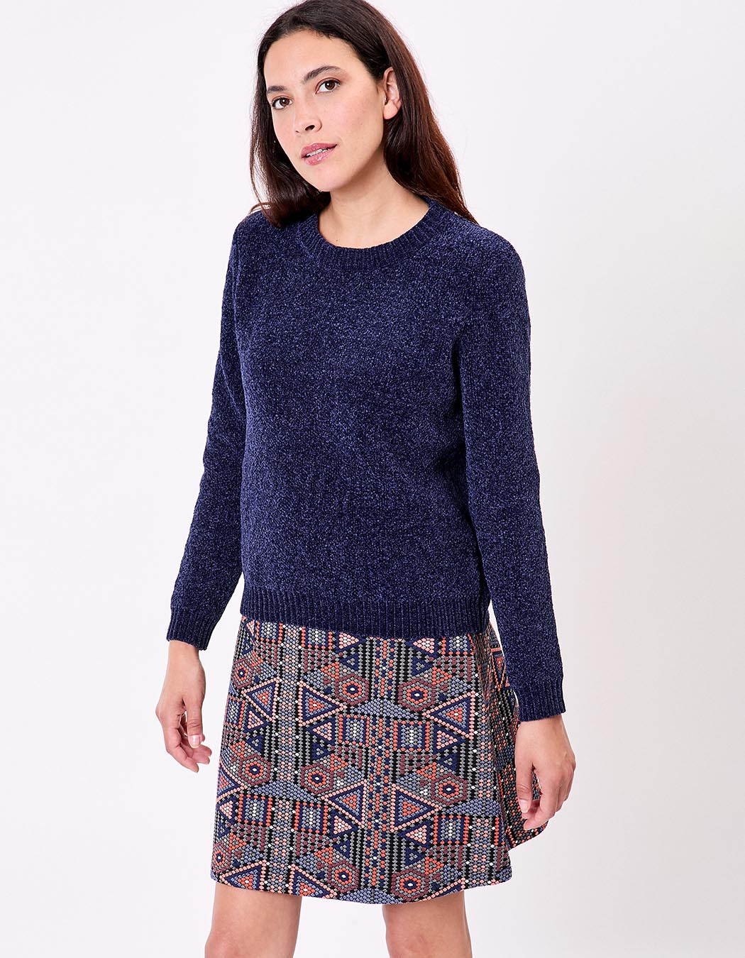 Pull maille duveteuse imprimé La Fiancée