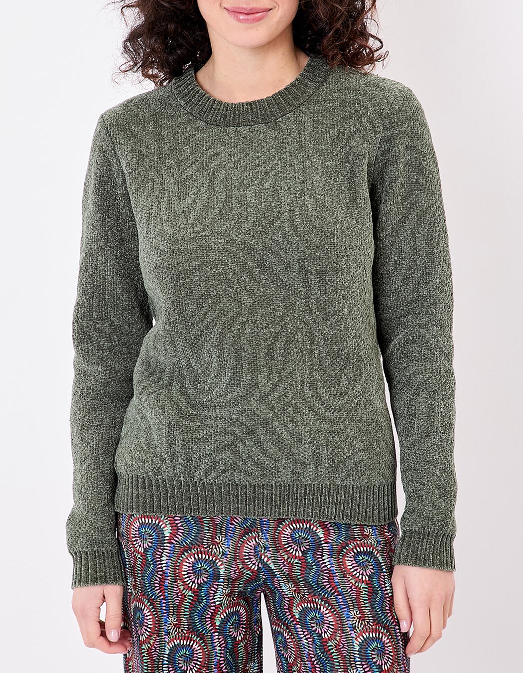 Pull maille duveteuse imprimé La Fiancée