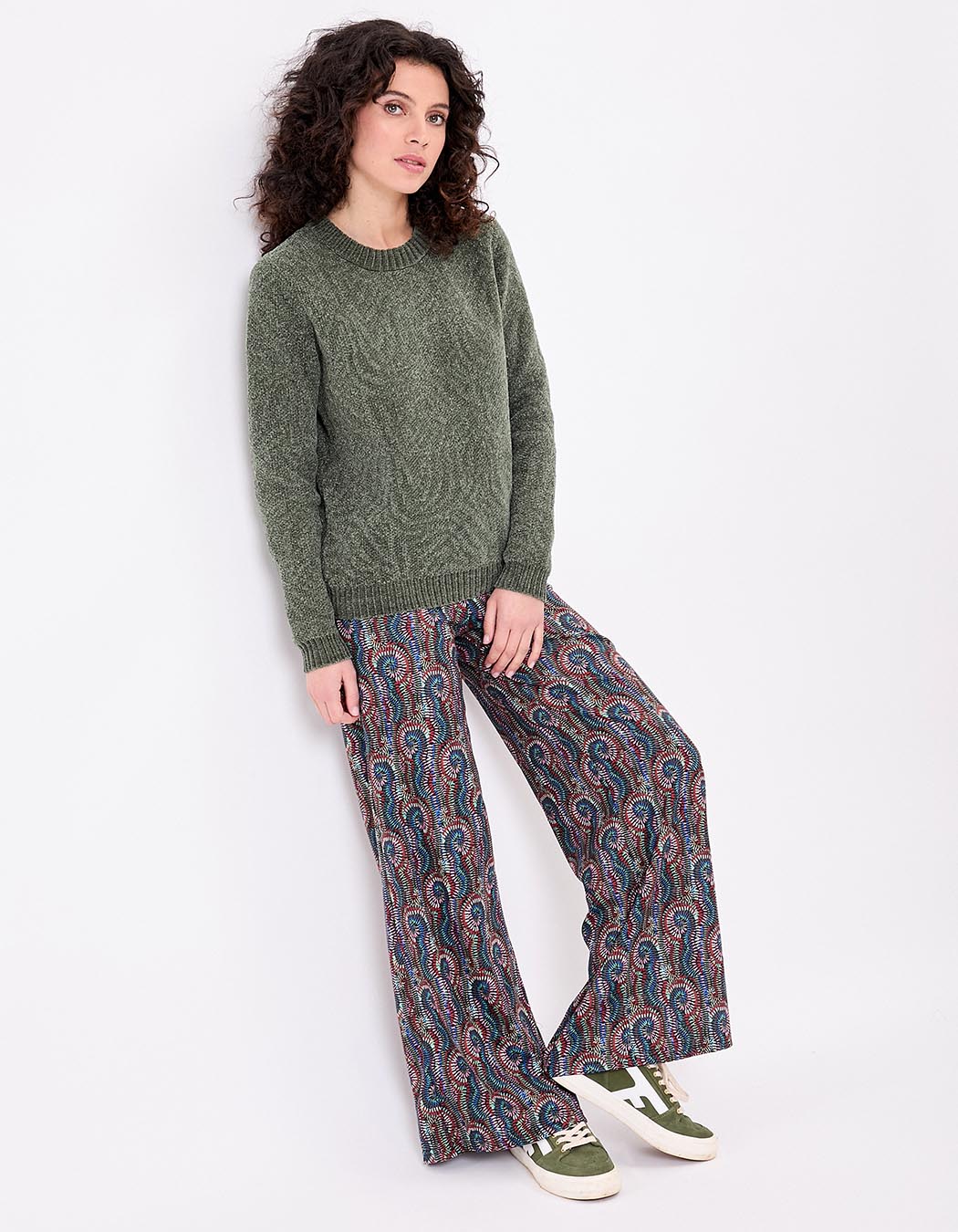 Pull maille duveteuse imprimé La Fiancée