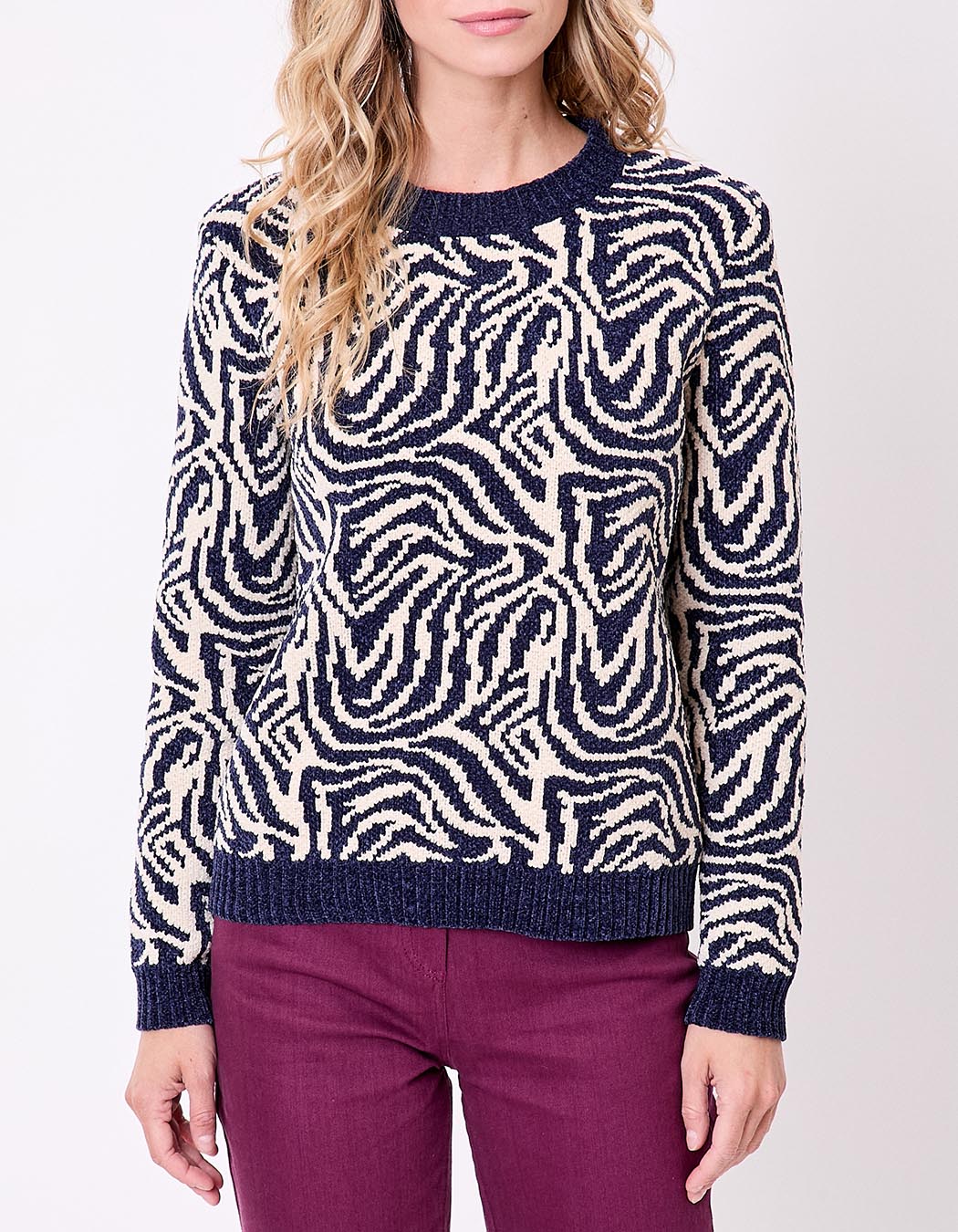 Pull maille duveteuse imprimé La Fiancée