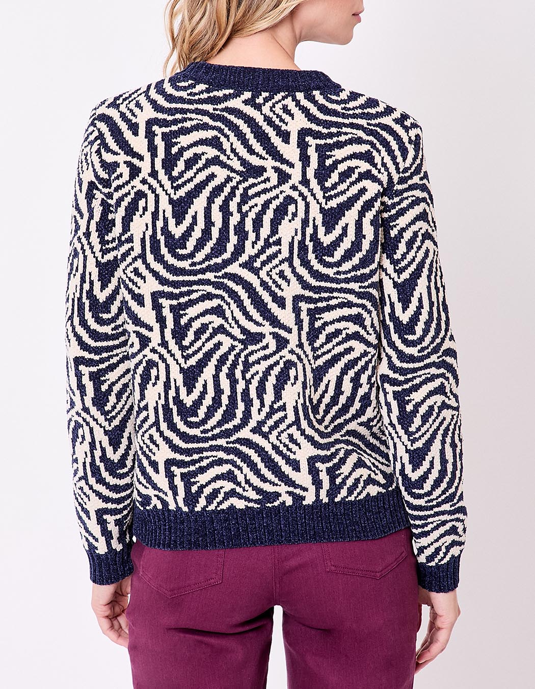 Pull maille duveteuse imprimé La Fiancée