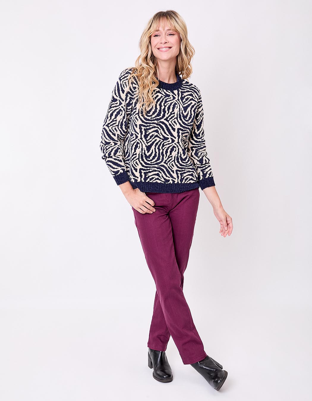 Pull maille duveteuse imprimé La Fiancée