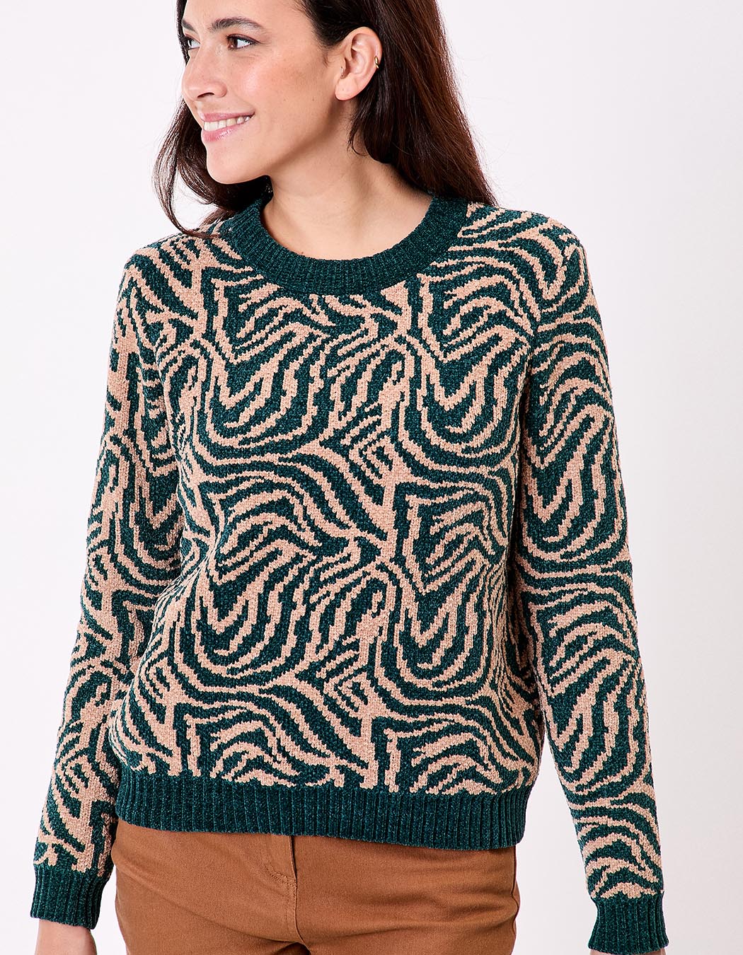 Pull maille duveteuse imprimé La Fiancée