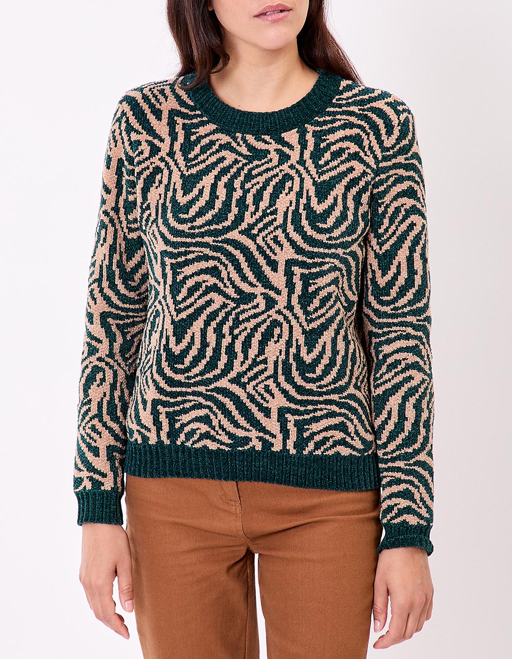 Pull maille duveteuse imprimé La Fiancée