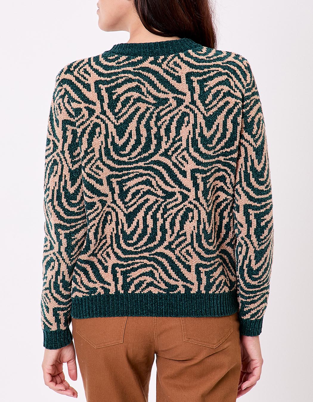 Pull maille duveteuse imprimé La Fiancée