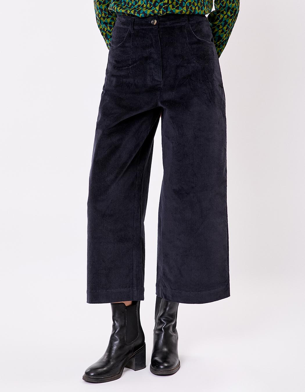 Pantalon velours large 7/8 imprimé La Fiancée