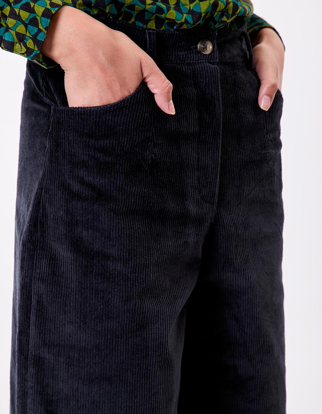 Pantalon velours large 7/8 imprimé La Fiancée